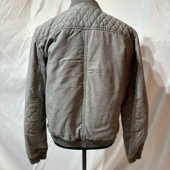 Banana Republic Unisex Gray Bomber Jacket Size S - Picture 2 of 9